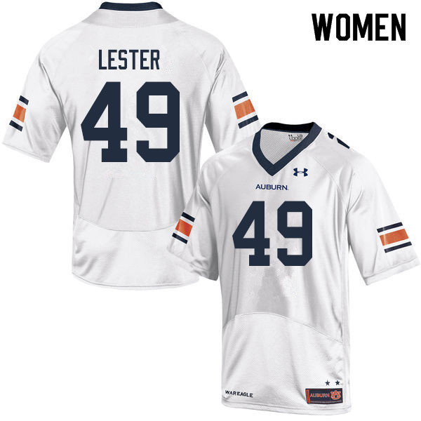 Women's Auburn Tigers #49 Barton Lester White 2019 College Stitched Football Jersey
